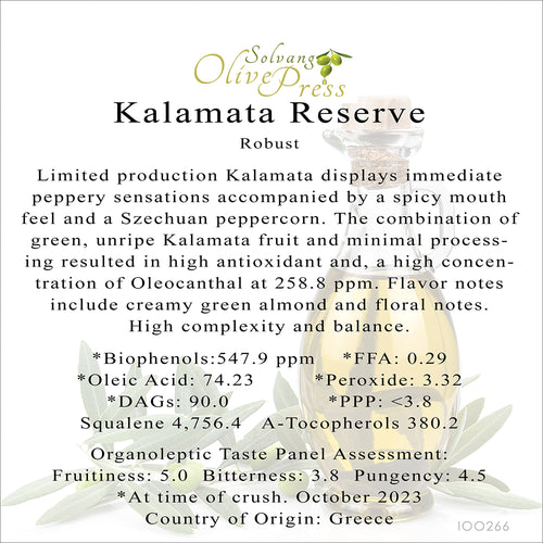 Kalamata Premium Extra Virgin Olive Oil, Robust Intensity