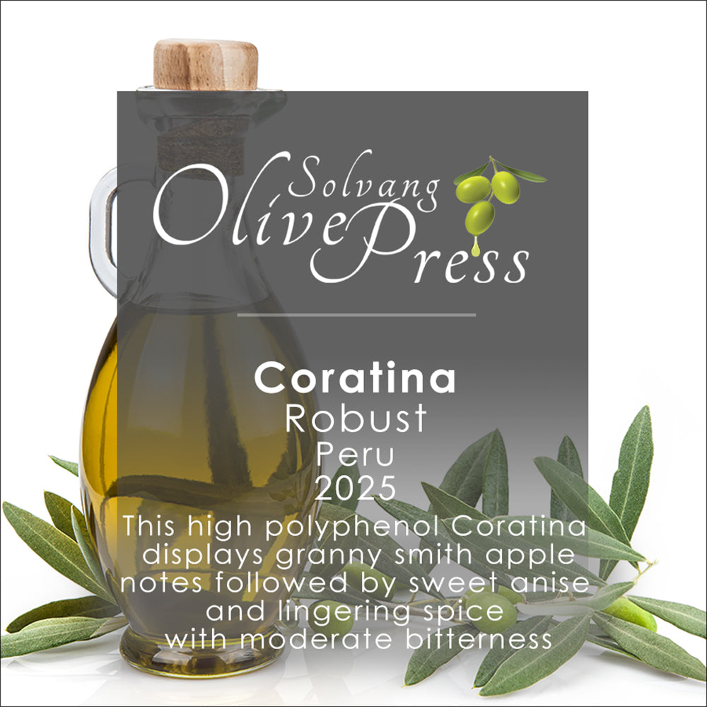 Coratina Premium Extra Virgin Olive Oil, Robust Intensity,  580 ppm
