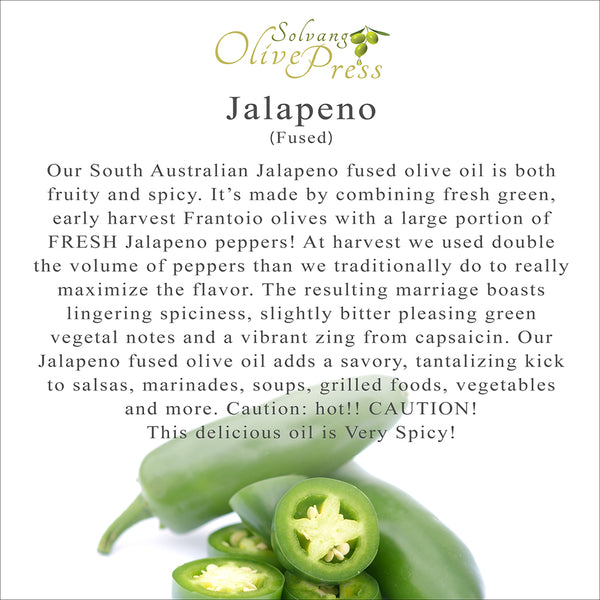 Jalapeno Green Chili Fused Olive Oil Solvang Olive Press