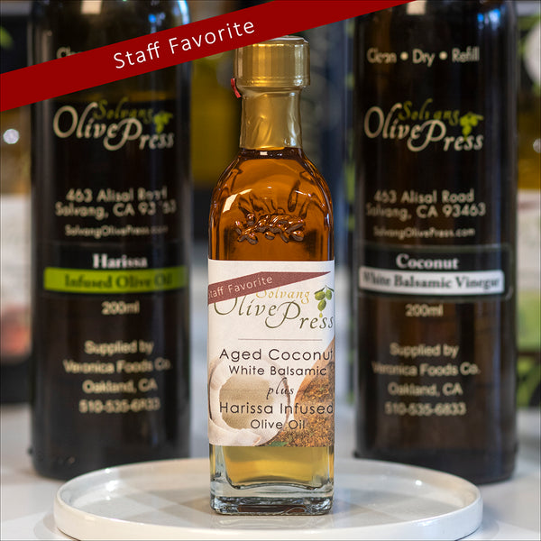 Coconut White Balsamic and Harissa Olive Oil 60 ML Solvang Olive Press