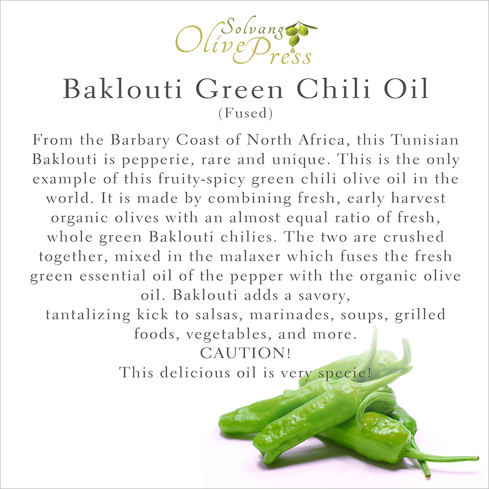 Baklouti Green Chili Fused Olive Oil