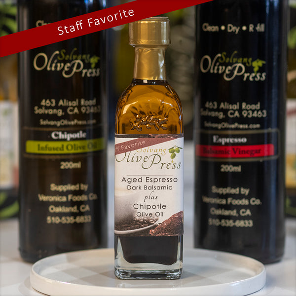 Dark Espresso Balsamic plus Chipotle Olive Oil 60 ML Solvang Olive Press
