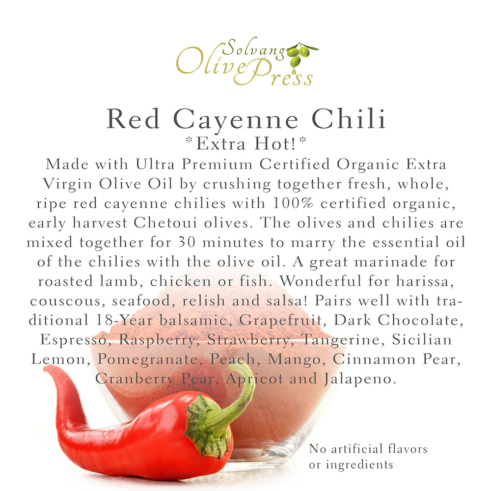 Cayenne Chili Fused (Agrumato) Olive Oil