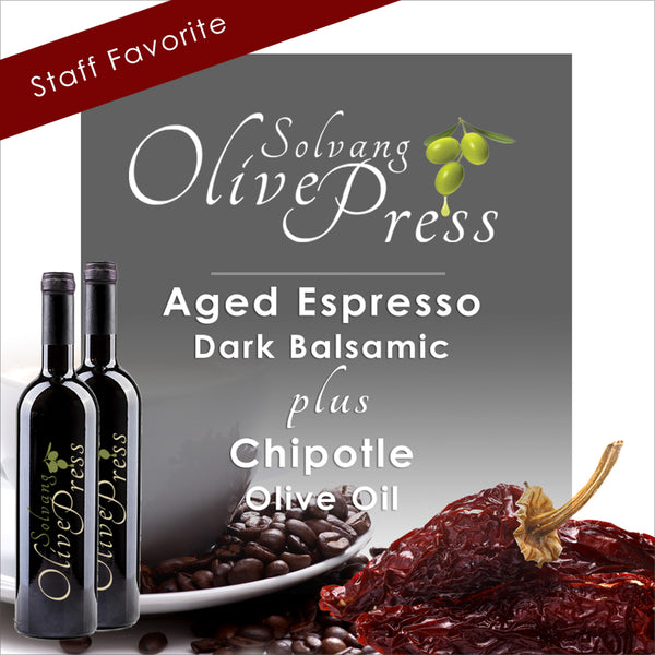 Espresso Balsamic Vinegar and Chipotle Olive Oil – Solvang Olive Press