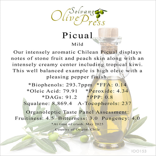 Picual Premium Extra Virgin Olive Oil, Mild Intensity