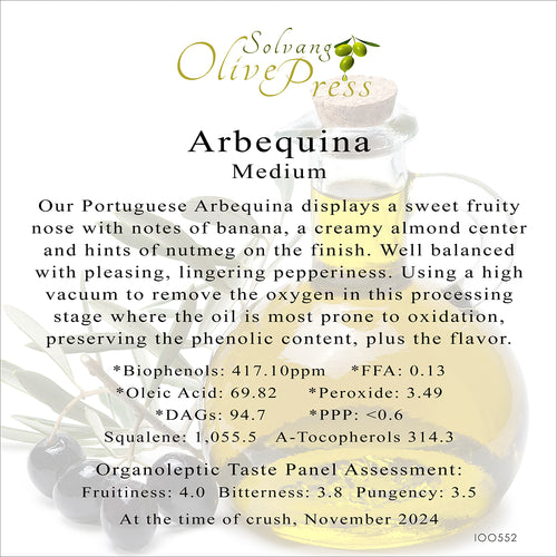 Arbequina Premium Extra Virgin Olive Oil, Medium Intensity