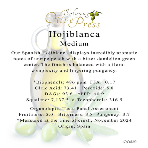 Hojiblanca Premium Extra Virgin Olive Oil, Medium Intensity