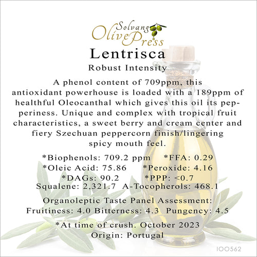 Lentrisca Premium Extra Virgin Olive Oil, Robust Intensity