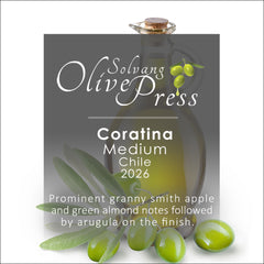 Coratina Premium Extra Virgin Olive Oil, Medium Intensity, 335.5ppm
