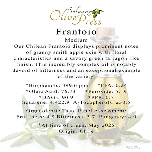 Frantoio Premium Extra Virgin Olive Oil, Medium Intensity