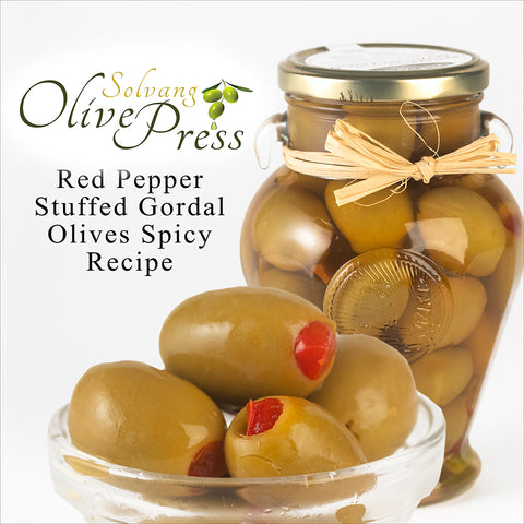 Olives - Gordal Olives Stuffed with Garlic & Red Chile