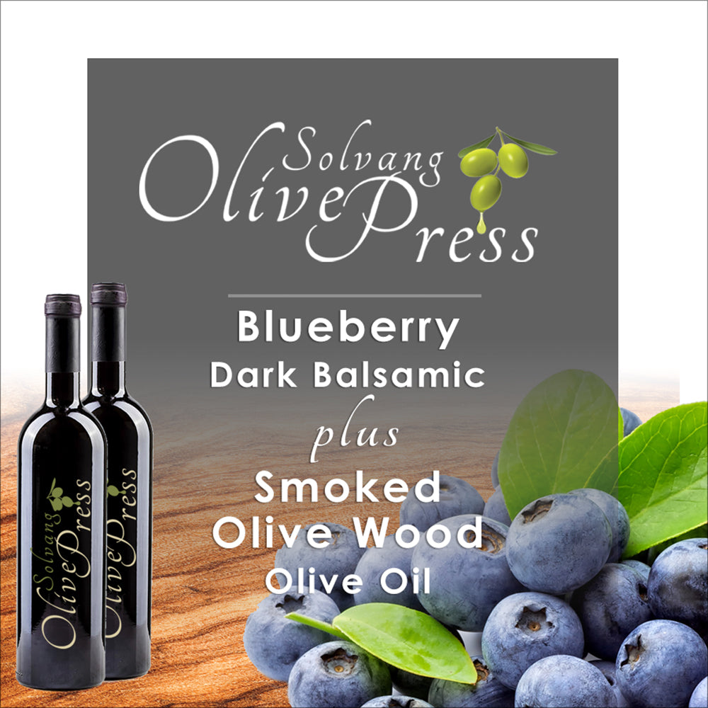 Blueberry Dark Balsamic and Olive Wood Smoked Infused Olive Oil