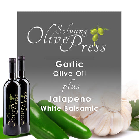 Roasted Sesame Oil and Lemongrass Mint White Balsamic Vinegar