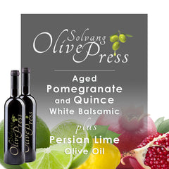 Pomegranate-Quince Balsamic Vinegar and Persian Lime Olive Oil